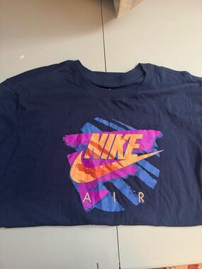 Nike Navy T-Shirt with White Logo